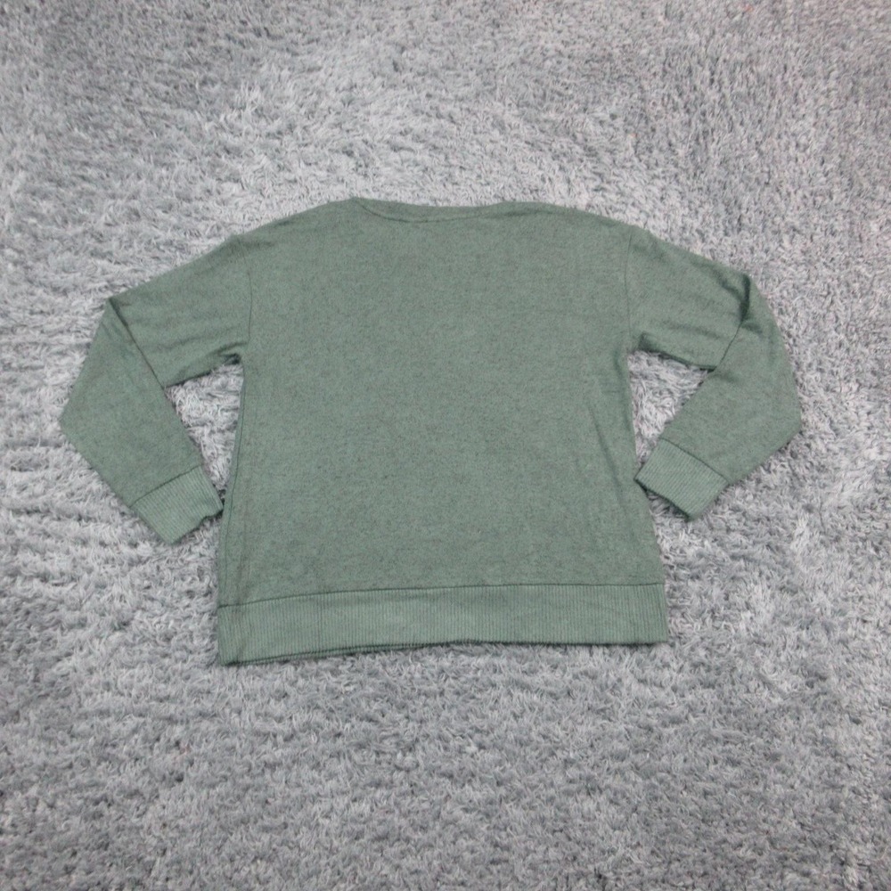 Market & Spruce Sweater Womens Medium Green Crewneck Pullover Knit Stretch NWT - Picture 7 of 9